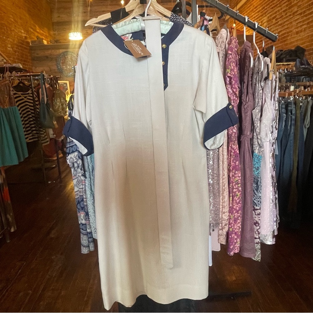 Vintage Kappi White and Blue Dress